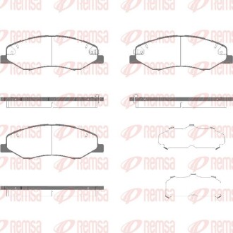 197702 Колодки гальмівні дискові (комплект 4 шт) REMSA підбір по vin на Brocar