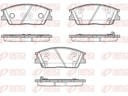 196702 Колодки гальмівні дискові (комплект 4 шт) REMSA підбір по vin на Brocar