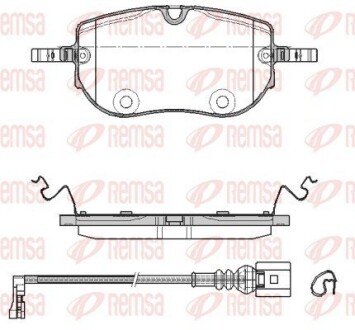 196401 Колодки гальмівні дискові (комплект 4 шт) REMSA підбір по vin на Brocar