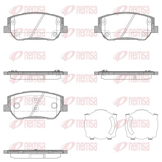 191002 Колодки гальмівні дискові (комплект 4 шт) REMSA підбір по vin на Brocar