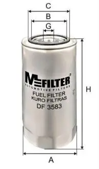 DF3583 Фільтр паливний M-FILTER підбір по vin на Brocar