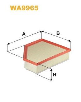 WA9965 Фільтр повітряний WIX FILTERS підбір по vin на Brocar