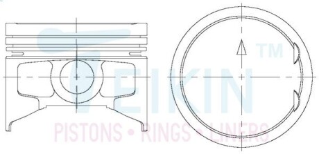 43217025 Поршни ремонт (+0.25мм) (к-кт на мотор) Mitsubishi 4G15 12V Colt, Lancer TEIKIN підбір по vin на Brocar