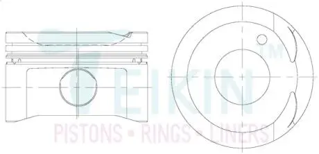 46356025 Поршни ремонт (+0.25мм) (к-кт на мотор) 3SZ-VE Daihatsu Materia, Terios TEIKIN підбір по vin на Brocar