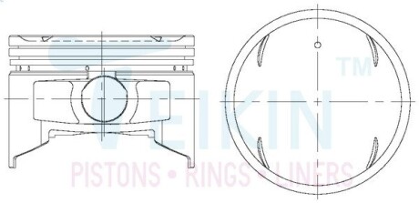 43294025 Поршни +0.25mm (к-кт на мотор) Mitsubishi 6G72 24v Pajero sport K96W TEIKIN підбір по vin на Brocar