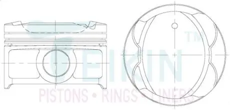 46677025 Поршни ремонт (+0.50мм) (к-кт на мотор) 1KR-FE Toyota Aygo, Yaris TEIKIN подбор по vin на Brocar