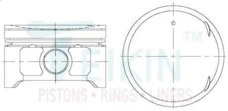 44328025 Поршни +0.25mm (комплект на мотор) QR25DE Nissan X-Trail, Teana TEIKIN подбор по vin на Brocar