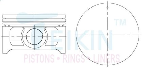 43270025 Поршни ремонт (+0.25мм) (к-кт на мотор) Mitsubishi 4G64-II TEIKIN підбір по vin на Brocar