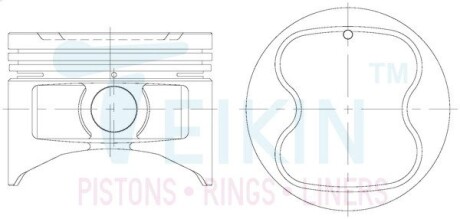 46271025 Поршни ремонт (+0.25мм) (к-кт на мотор) Toyota 4A-FE TEIKIN підбір по vin на Brocar