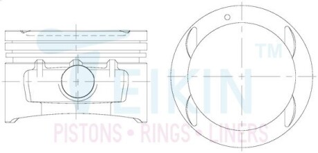 49102STD Поршни стандарт (STD) (к-кт на мотор) GM DOHC 1.6L TEIKIN підбір по vin на Brocar