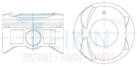 46364025 Поршни ремонт (+0.25мм) (к-кт на мотор) 1NZ-FE TEIKIN підбір по vin на Brocar