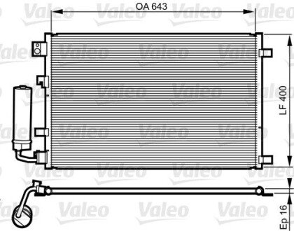 814008 Радіатор кондиціонера VALEO підбір по vin на Brocar