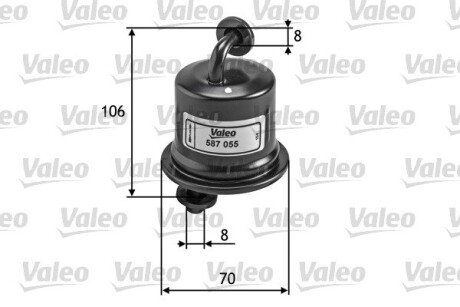 587055 Топливный фильтр VALEO підбір по vin на Brocar