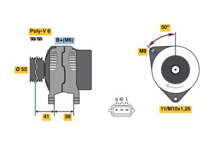 0986049490 Генератор BOSCH підбір по vin на Brocar