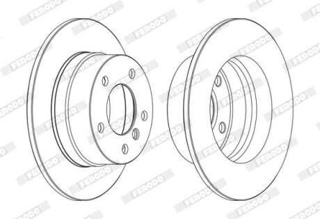 DDF1361C Тормозной диск FERODO підбір по vin на Brocar