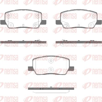 196902 Колодки гальмівні дискові (комплект 4 шт) REMSA підбір по vin на Brocar