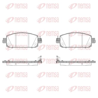 193004 Колодки гальмівні дискові (комплект 4 шт) REMSA підбір по vin на Brocar