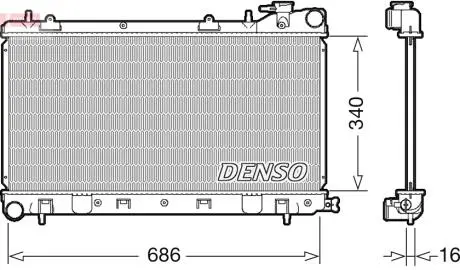 DRM36017 Радиатор, охлаждения дивгателя DENSO подбор по vin на Brocar