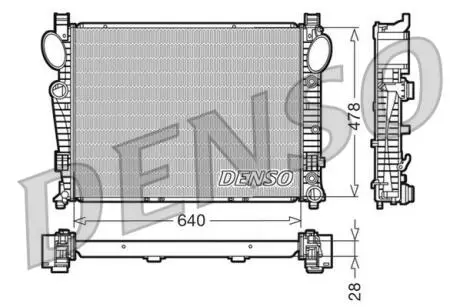 DRM17093 Радиатор, охлаждения дивгателя DENSO підбір по vin на Brocar