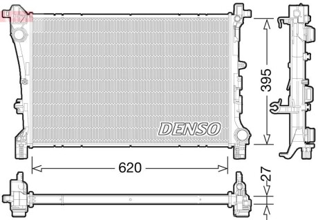 DRM09167 Радиатор, охлаждения дивгателя DENSO подбор по vin на Brocar