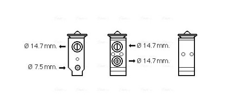 HY1325 Расширительный клапан, кондиционер AVA COOLING підбір по vin на Brocar