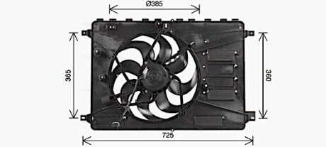 FD7554 Вентилятор, охлаждение двигателя AVA COOLING підбір по vin на Brocar