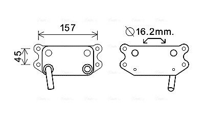 VO3154 Радіатор масляний AVA COOLING подбор по vin на Brocar