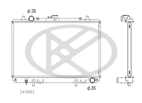 PL033109 Радиатор, охлаждения дивгателя KOYO підбір по vin на Brocar