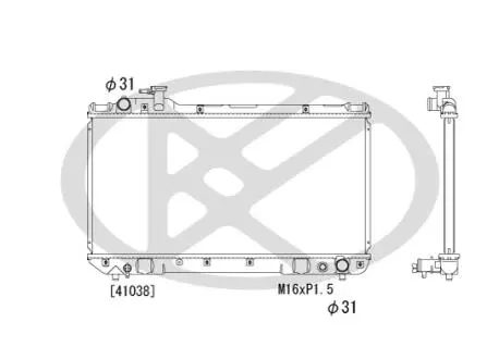 PL010401 Радиатор, охлаждения дивгателя KOYO подбор по vin на Brocar