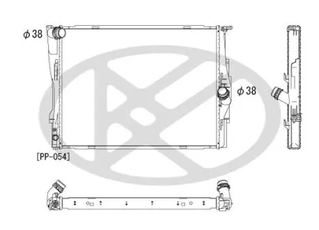 PL422088R Радиатор, охлаждения дивгателя KOYO підбір по vin на Brocar