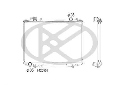 PL062934 Радиатор, охлаждения дивгателя KOYO підбір по vin на Brocar