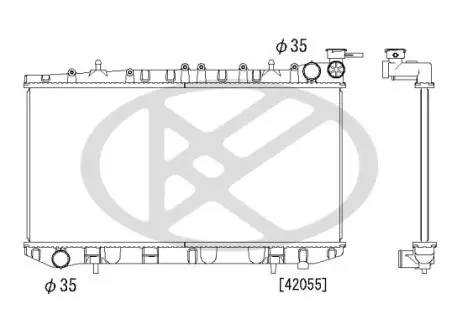 PL020311 Радиатор, охлаждения дивгателя KOYO подбор по vin на Brocar
