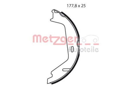 MG238 Комплект тормозных колодок, стояночная тормозная система METZGER подбор по vin на Brocar