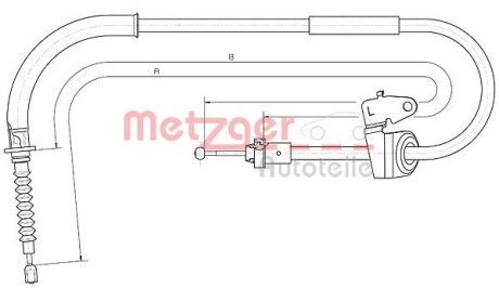 104307 Трос, стояночная тормозная система METZGER подбор по vin на Brocar