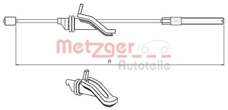 105369 Трос, стояночная тормозная система METZGER підбір по vin на Brocar