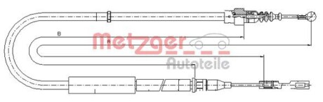 107513 Трос, стояночная тормозная система METZGER підбір по vin на Brocar