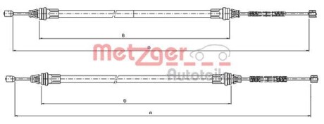 109336 Трос, стояночная тормозная система METZGER підбір по vin на Brocar