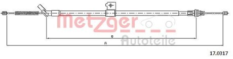 170317 Трос, стояночная тормозная система METZGER подбор по vin на Brocar