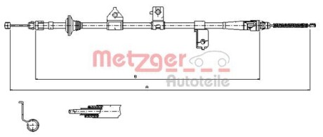 176027 Трос, стояночная тормозная система METZGER підбір по vin на Brocar