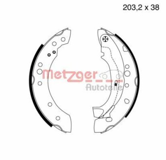 MG961 Комплект тормозных колодок METZGER подбор по vin на Brocar