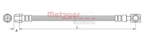 4111437 Тормозной шланг METZGER підбір по vin на Brocar