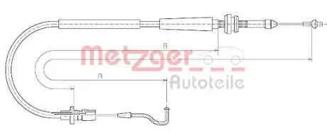 110637 Трос газа METZGER підбір по vin на Brocar