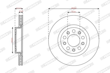 DDF3085C Гальмівний диск FERODO подбор по vin на Brocar