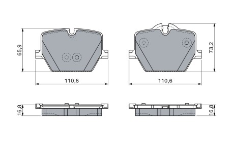 0986460057 ДИСКОВІ КОЛОДКИ BOSCH подбор по vin на Brocar