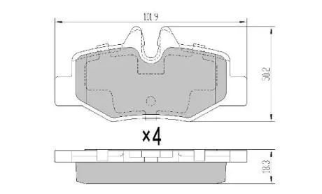 FBP1383 Колодки тормозные FREMAX підбір по vin на Brocar