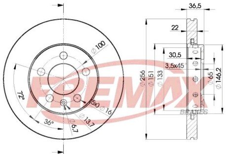 BD5602 Диск тормозной FREMAX подбор по vin на Brocar