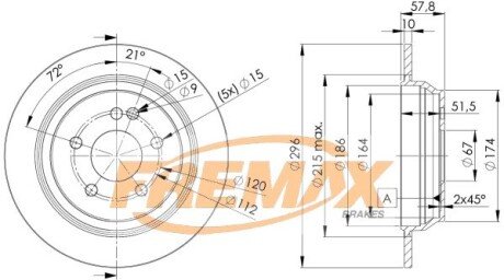 BD0416 Диск тормозной FREMAX подбор по vin на Brocar