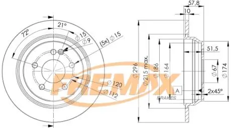 BD0416 Диск тормозной FREMAX подбор по vin на Brocar