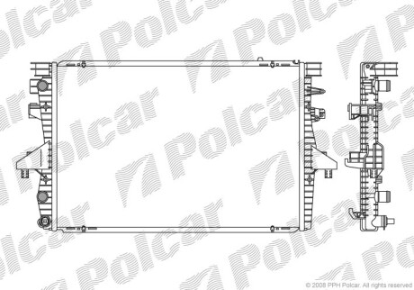 9568081X Радіатори охолодження POLCAR подбор по vin на Brocar