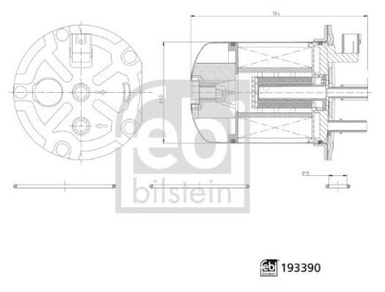 193390 Фільтр палива з ущільнюючим кільцем FEBI BILSTEIN підбір по vin на Brocar